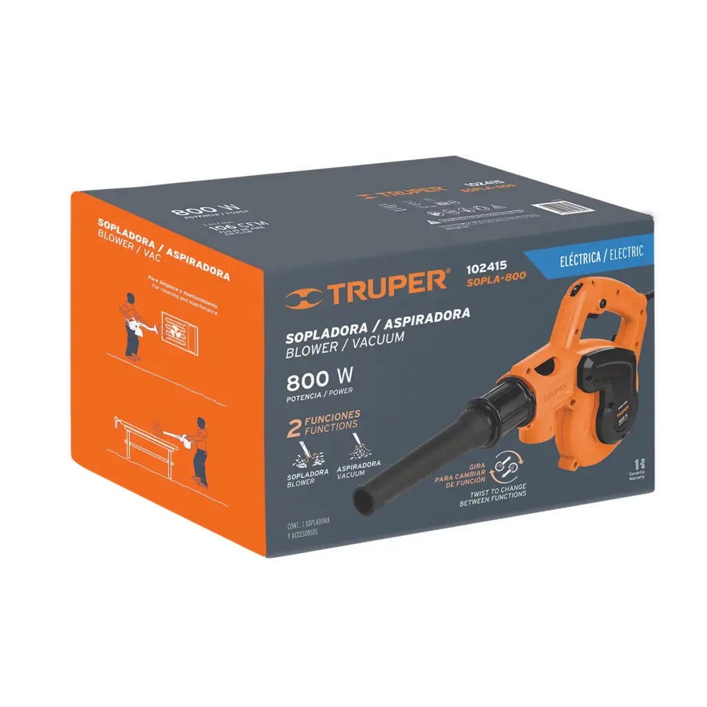 Sopladora/Aspiradora Eléctrica 800 W - Truper