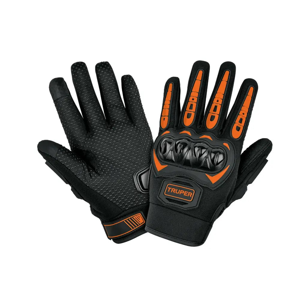 Guantes con Protección para Motociclista - Talla MED (Mediana) Truper