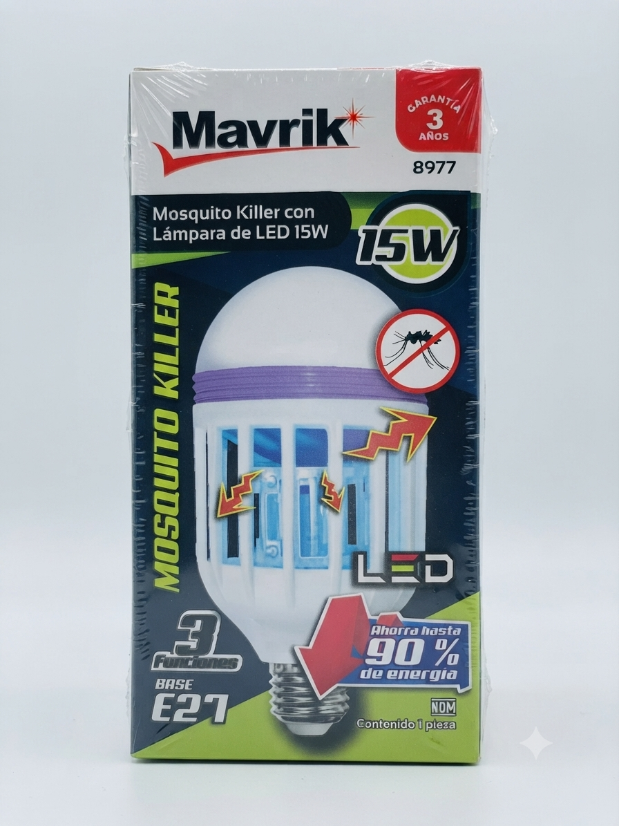 Lámpara LED mata mosquitos 15W