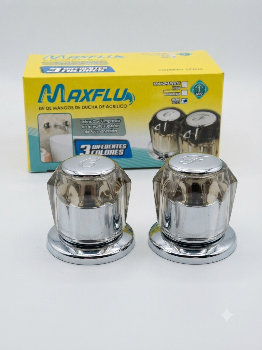 Mangos de ducha de acrílico Maxflu Azúl