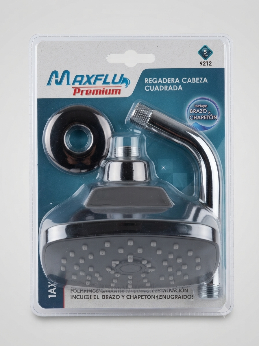 Regadera cabeza cuadrada Maxflu