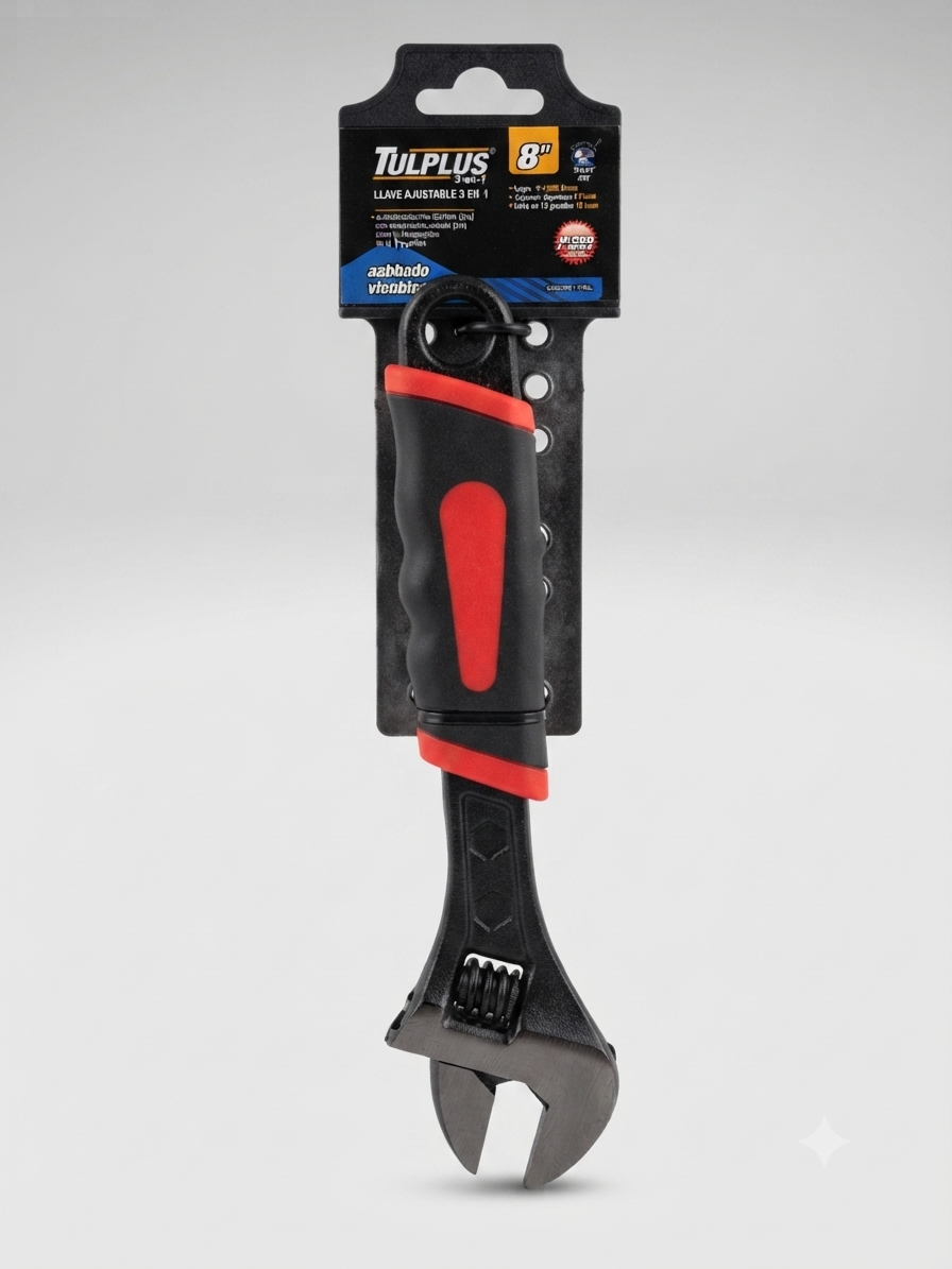 Llave ajustable 3 en 1 de 8" Tulplus
