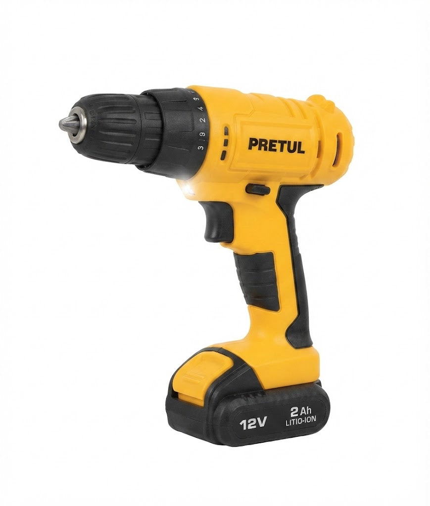 Taladro Inalámbrico 12 V - 3/8" - Pretul